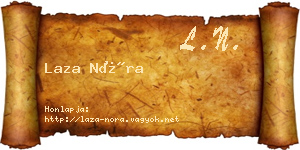 Laza Nóra névjegykártya